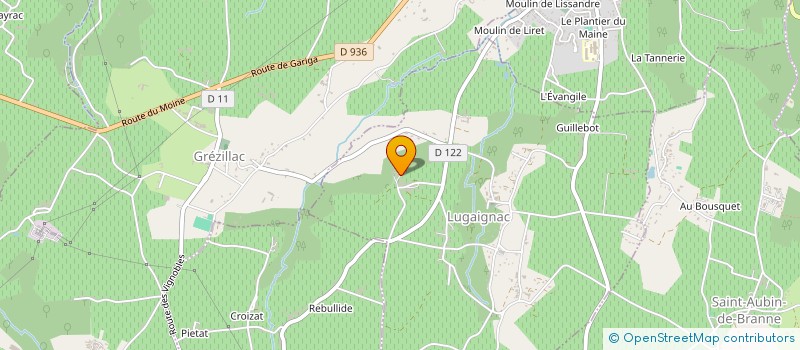 localisation de l'entreprise MADAME JEANNE VERDON  LUGAIGNAC