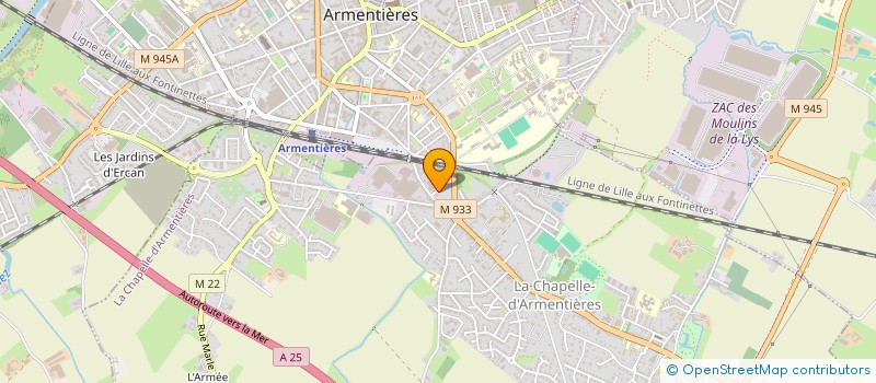 localisation de l'entreprise MADAME JEANNE VERKAMPT  LA CHAPELLE-D'ARMENTIERES