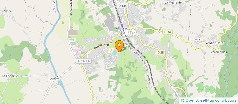 localisation de l'entreprise MADAME JEANNETTE BARRE  ALLASSAC