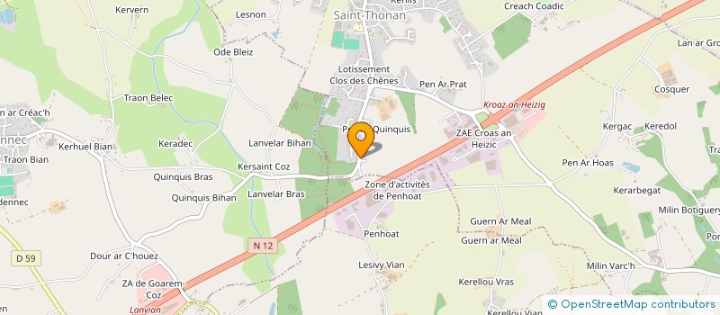 localisation de l'entreprise MADAME JEANNETTE GUILLOU  SAINT-THONAN