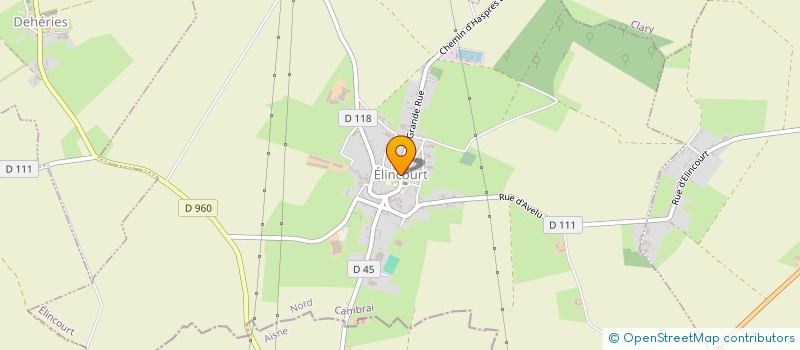 localisation de l'entreprise MADAME JEANNETTE LEFEBVRE  ELINCOURT