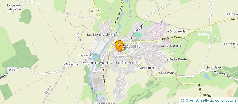 localisation de l'entreprise MADAME JEANNETTE LEGUERE à MONDOUBLEAU