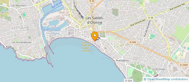 localisation de l'entreprise MADAME JEANNETTE MARDFELD à LES SABLES D'OLONNE