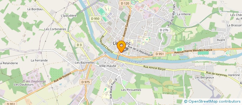 localisation de l'entreprise MADAME JEANNETTE VIALLET à LE BLANC