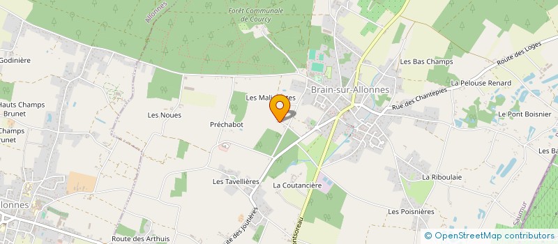 localisation de l'entreprise MADAME JEANNICK PITAULT  BRAIN-SUR-ALLONNES