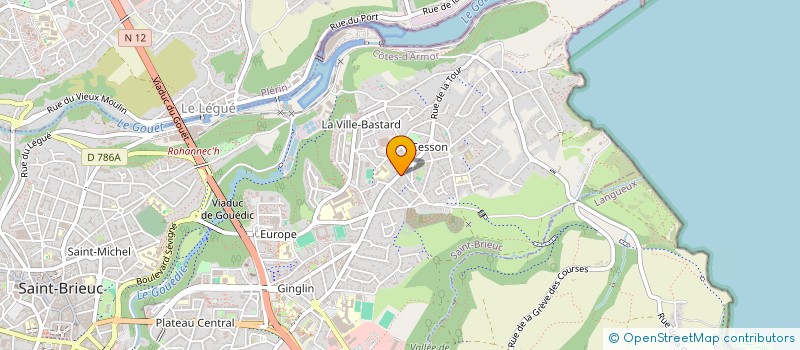 localisation de l'entreprise MADAME JEANNIE BOUREL  SAINT-BRIEUC
