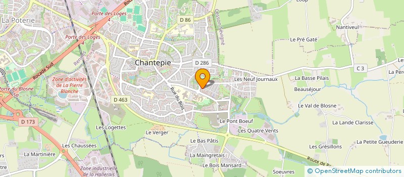 localisation de l'entreprise MADAME JEANNIE NAKOUZEBI  CHANTEPIE