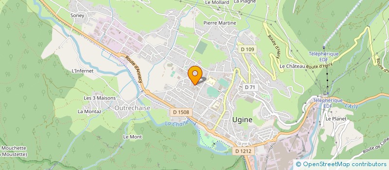 localisation de l'entreprise MADAME JEANNINE AYMONOD  UGINE