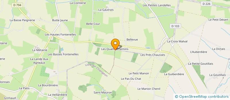 localisation de l'entreprise MADAME JEANNINE BARON  SAINT-AUBIN-DU-CORMIER