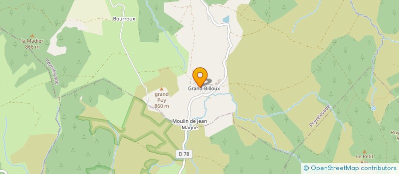 localisation de l'entreprise MADAME JEANNINE BOISVERT  PEYRELEVADE