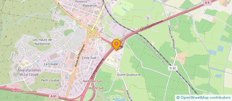 localisation de l'entreprise MADAME JEANNINE BORDIER  NARBONNE