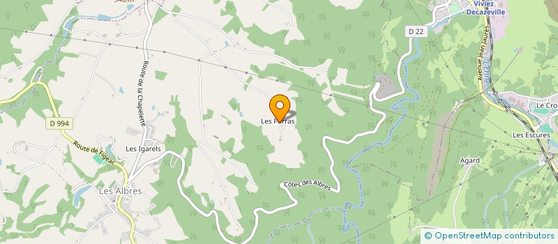 localisation de l'entreprise MADAME JEANNINE BOUDET  LES ALBRES