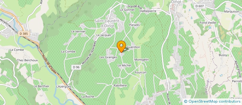 localisation de l'entreprise MADAME JEANNINE BOURGEAY  VAL D'OINGT