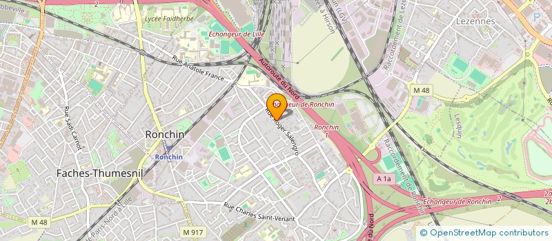 localisation de l'entreprise MADAME JEANNINE BOURGHELLE  RONCHIN