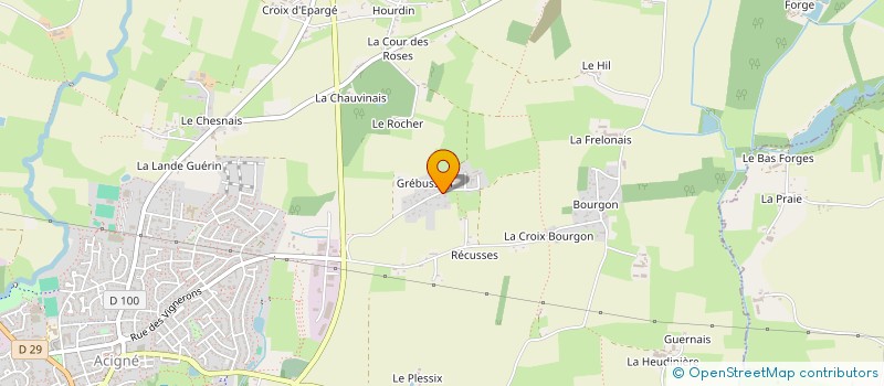 localisation de l'entreprise MADAME JEANNINE CAILLARD  ACIGNE