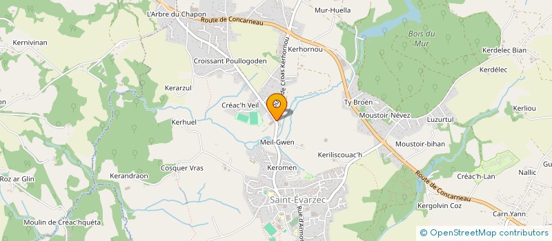 localisation de l'entreprise MADAME JEANNINE CARRIOU  SAINT-EVARZEC