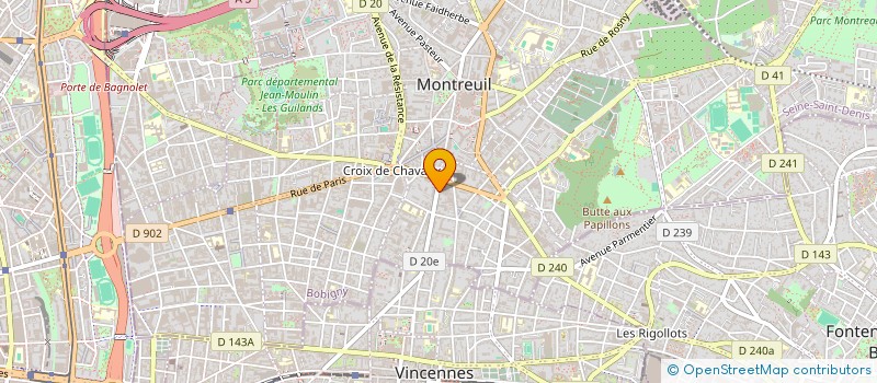 localisation de l'entreprise MADAME JEANNINE DELPUECH à MONTREUIL