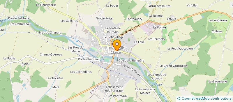 localisation de l'entreprise MADAME JEANNINE DOUCET  PREUILLY-SUR-CLAISE