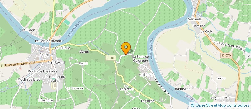 localisation de l'entreprise MADAME JEANNINE DUPART  CABARA