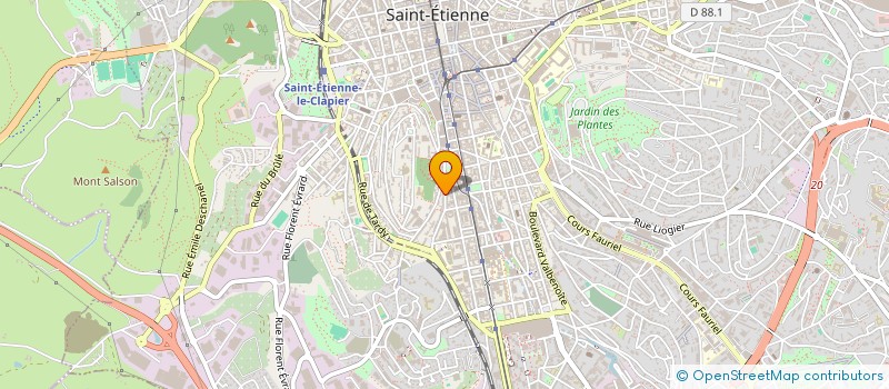 localisation de l'entreprise MADAME JEANNINE DURAND  SAINT-ETIENNE