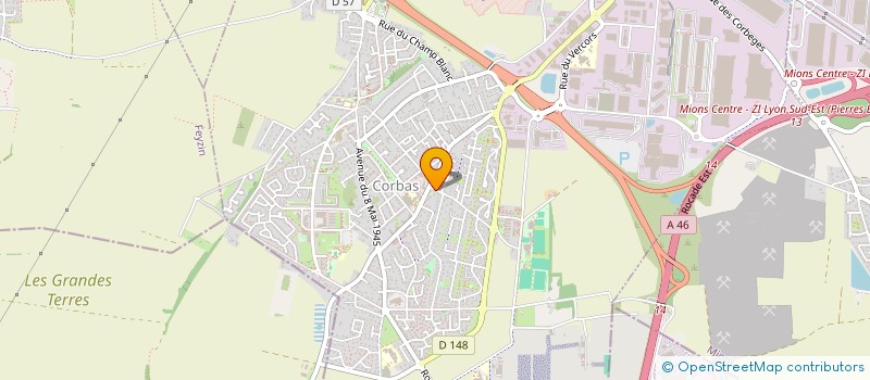 localisation de l'entreprise MADAME JEANNINE FAURA à CORBAS