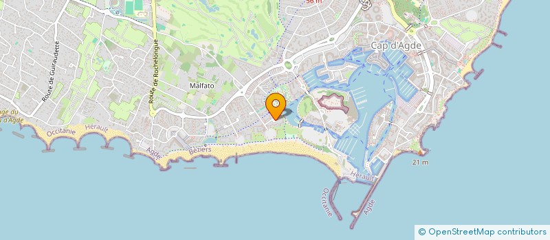 localisation de l'entreprise MADAME JEANNINE FRICHETEAU  AGDE