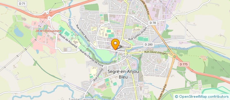 localisation de l'entreprise MADAME JEANNINE GRAILLARD  SEGRE-EN-ANJOU BLEU