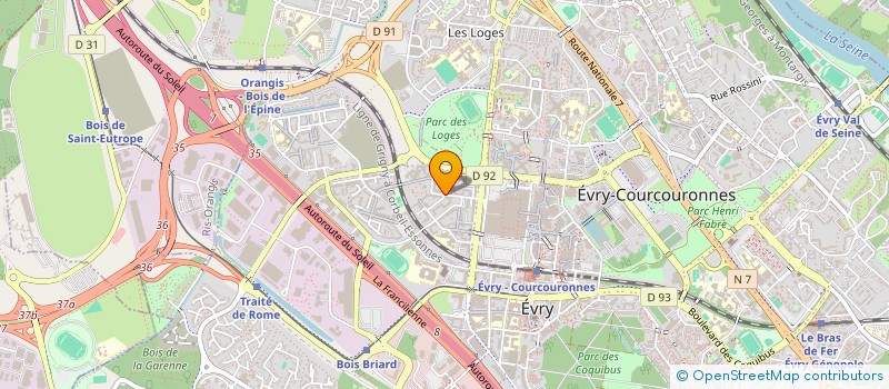 localisation de l'entreprise MADAME JEANNINE KIDZA  EVRY-COURCOURONNES