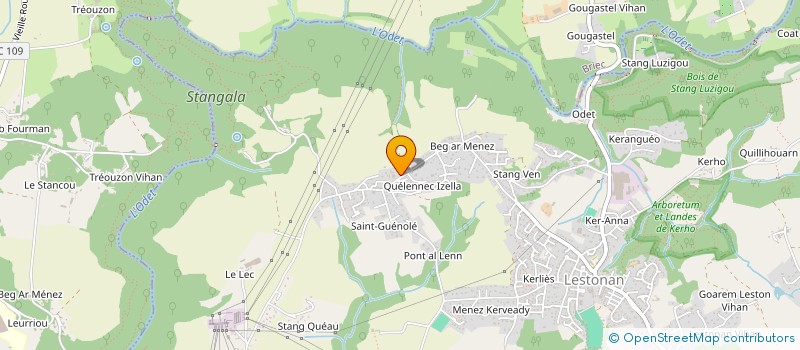 localisation de l'entreprise MADAME JEANNINE LE MEUR  ERGUE GABERIC