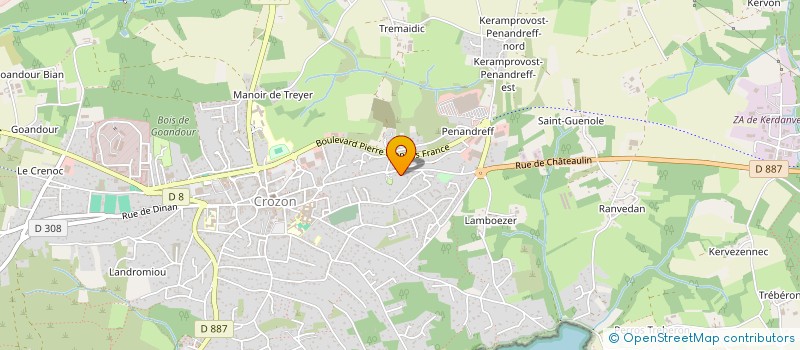 localisation de l'entreprise MADAME JEANNINE LE MOAL  CROZON