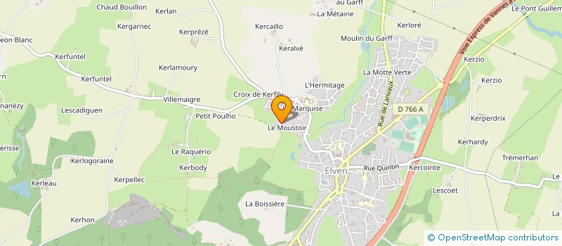 localisation de l'entreprise MADAME JEANNINE LECLAINCHE à ELVEN