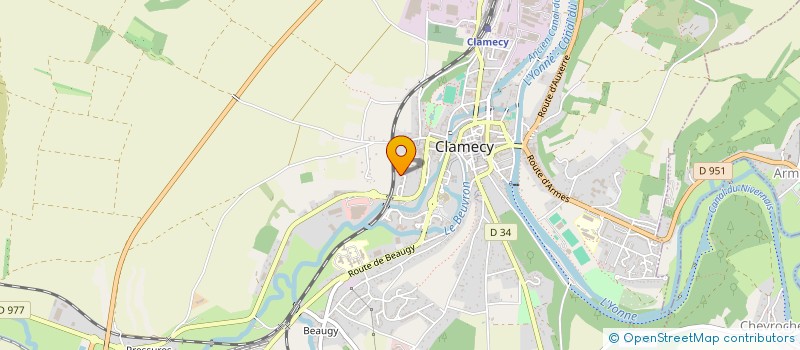 localisation de l'entreprise MADAME JEANNINE LEFEBVRE à CLAMECY
