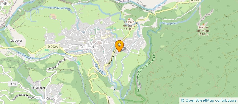 localisation de l'entreprise MADAME JEANNINE LEROY  GUILLESTRE