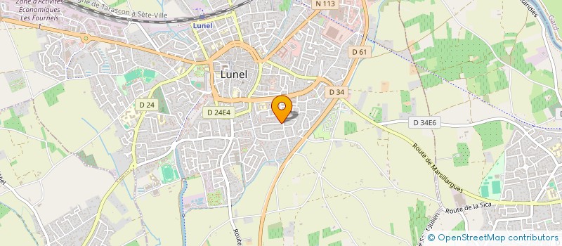 localisation de l'entreprise MADAME JEANNINE MARRE à LUNEL