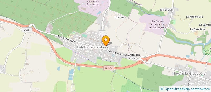 localisation de l'entreprise MADAME JEANNINE MOREAU à OMBREE D'ANJOU