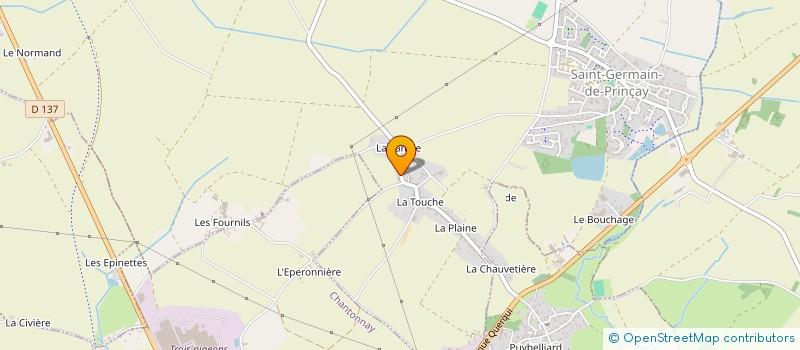 localisation de l'entreprise MADAME JEANNINE MOTAIS  SAINT-GERMAIN-DE-PRINCAY