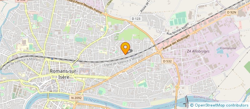 localisation de l'entreprise MADAME JEANNINE PACI  ROMANS-SUR-ISERE