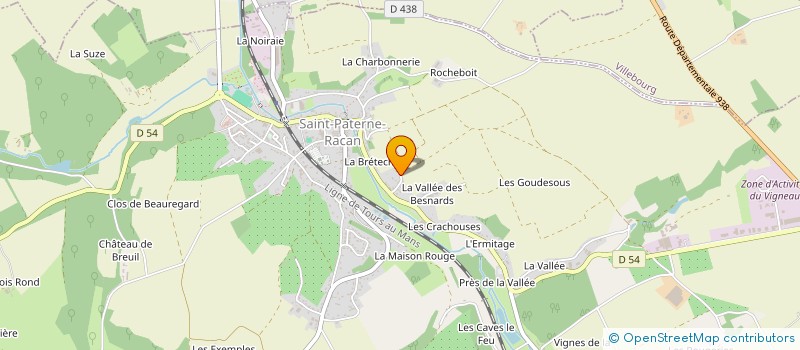 localisation de l'entreprise MADAME JEANNINE POUPEE  SAINT PATERNE RACAN