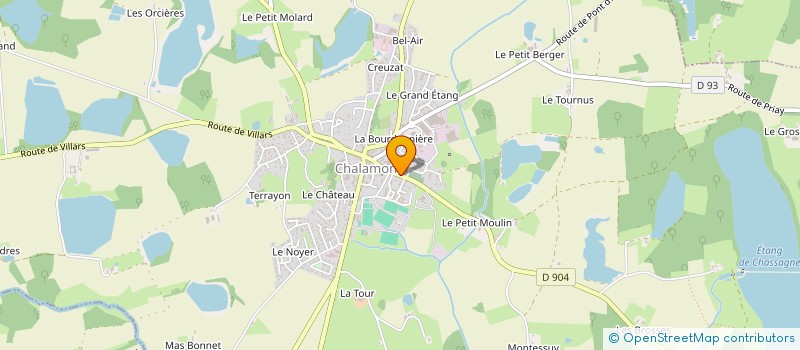 localisation de l'entreprise MADAME JEANNINE POURCHOUX à CHALAMONT