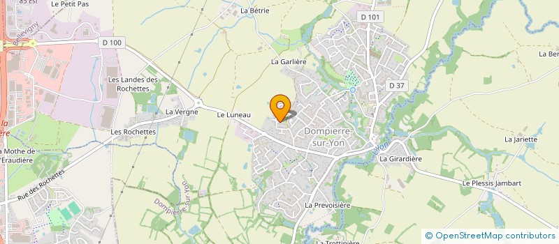 localisation de l'entreprise MADAME JEANNINE ROY  DOMPIERRE-SUR-YON