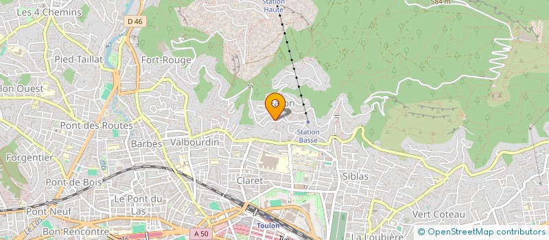 localisation de l'entreprise MADAME JEANNINE RUET-RICHERME  TOULON