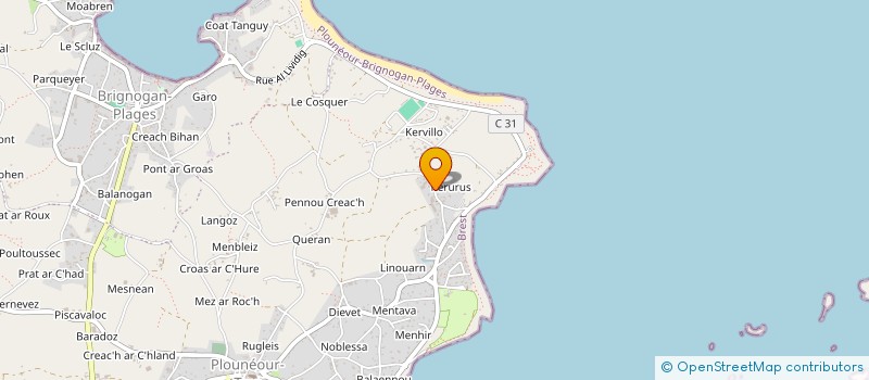 localisation de l'entreprise MADAME JEANNINE SCAGLIARINI  PLOUNEOUR-BRIGNOGAN-PLAGES