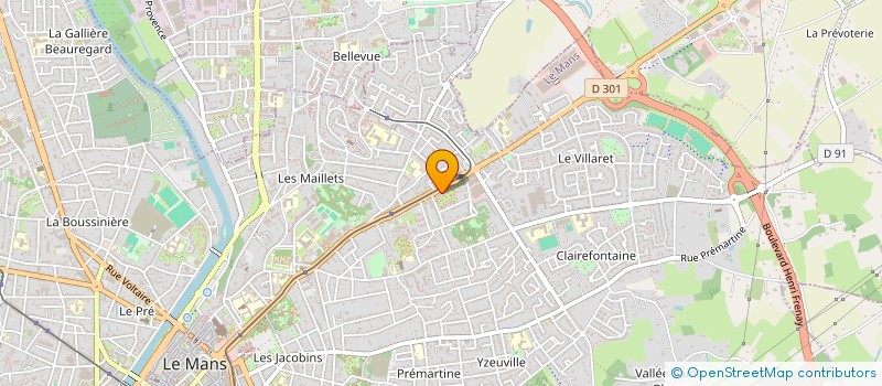 localisation de l'entreprise MADAME JEANNINE SECHET à LE MANS