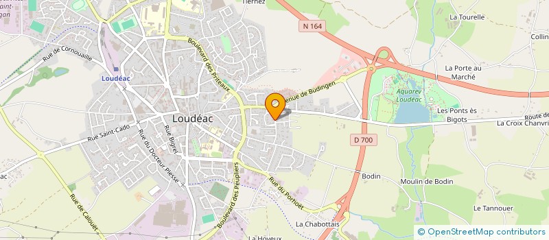 localisation de l'entreprise MADAME JEANNINE SEVIN à LOUDEAC