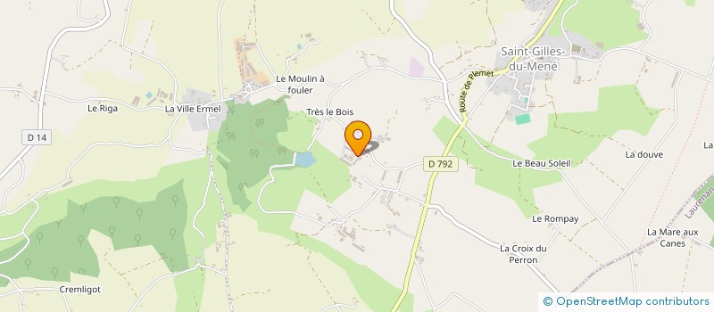 localisation de l'entreprise MADAME JEANNINE SOULABAILLE à LE MENE