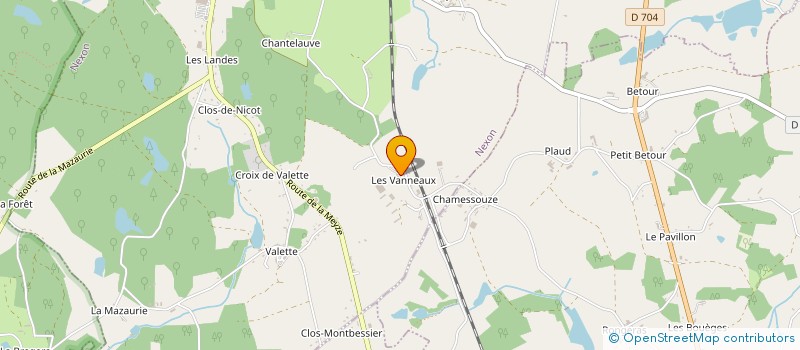 localisation de l'entreprise MADAME JEANNINE TEILLAUMAS  NEXON