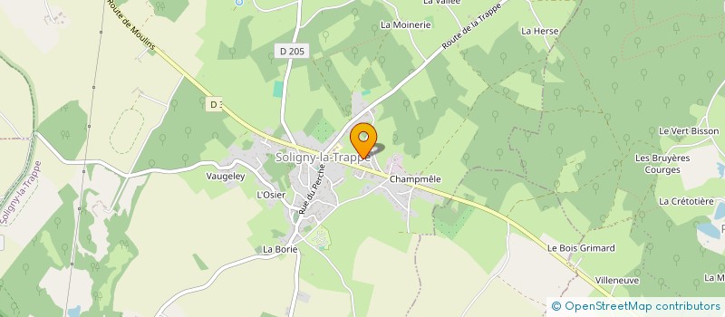 localisation de l'entreprise MADAME JEANNINE VANDAMME à SOLIGNY LA TRAPPE