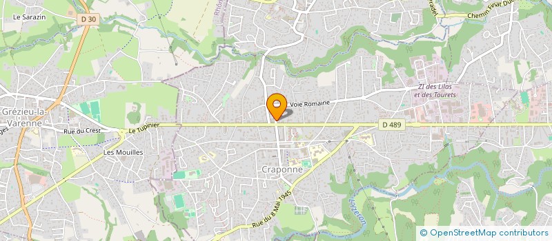 localisation de l'entreprise MADAME JEANNINE VERGNE  CRAPONNE