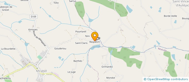 localisation de l'entreprise MADAME JEANNINE VIDAL  MIRABEL