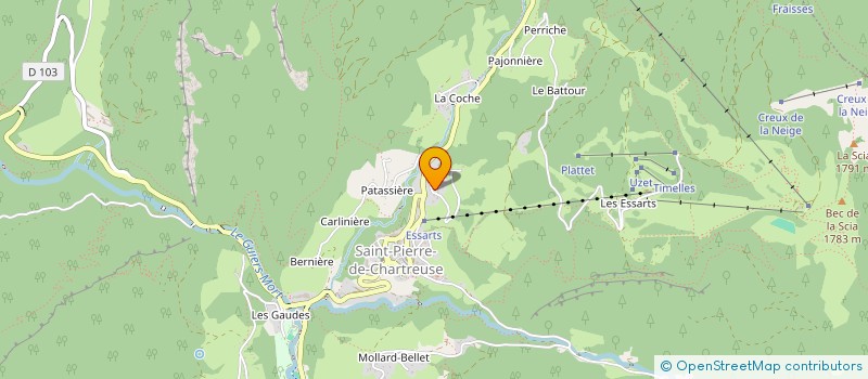 localisation de l'entreprise MADAME JEANNNE ROBERT  SAINT-PIERRE-DE-CHARTREUSE